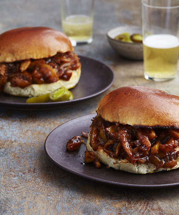 Pulled Jackfruit BBQ Sandwiches from Veganize It by Robin Robertson