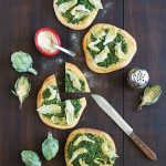 Artichoke Pizza with Spinach Pesto from Cook the Pantry by Robin Robertson