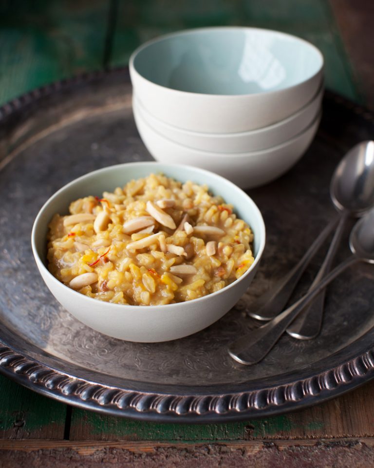 Vegan Saffron-Almond Rice Pudding – Robin Robertson