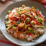 Lemongrass Asparagus and Edamame Stir-fry from Vegan Without Borders by Robin Robertson