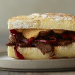 Vegan Cheesy Steak-Out Sandwiches from Veganize It! by Robin Robertson